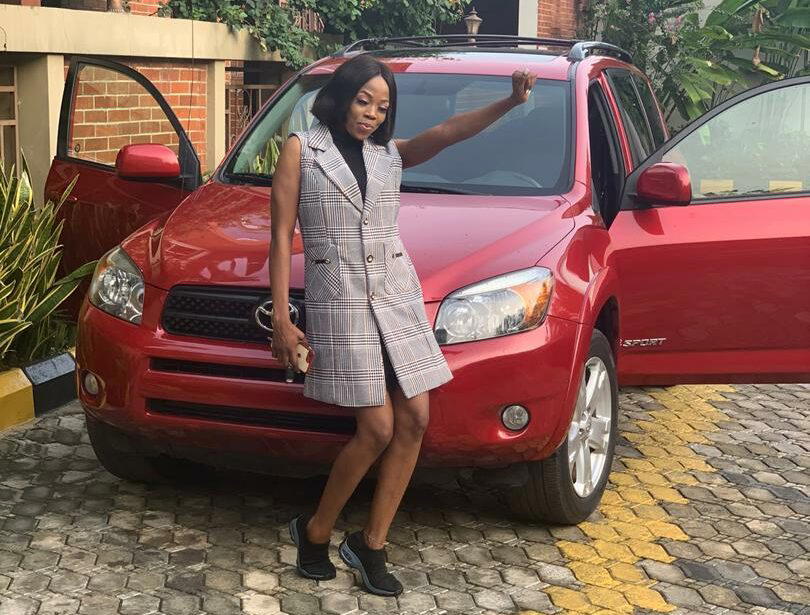 Ex-Beauty Queen Courage Ugboaja gifts herself a car on her birthday