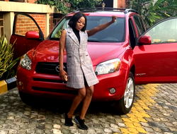 Ex-Beauty Queen Courage Ugboaja gifts herself a car on her birthday