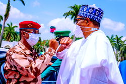 PHOTOS: Buhari receives Chad interim leader, Gen Mahamat Deby in Abuja