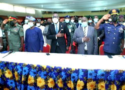 PHOTOS: Sanwo-Olu, other dignitaries at Security Stakeholders Town Hall meeting