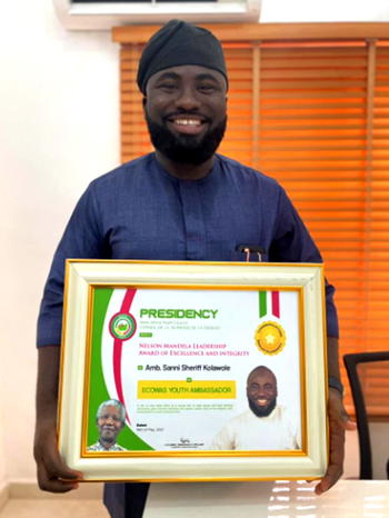 The ECOWAS Youth Council appoints Sanni Sheriff as Youth Ambassador
