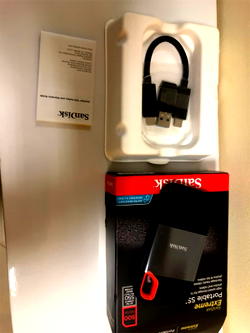 The San Disk Extreme Portable SSD