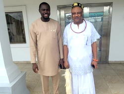 Uba Michael pays courtesy visit to Delta APC leader, Ogboru