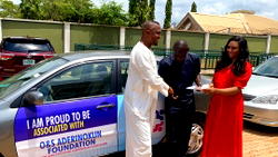 Olumide and Stephanie Aderinokun Foundation delights Muslims in Ogun Central Senatorial District with brand new cars