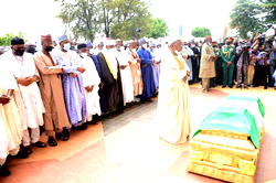 Zulum, Shettima, Kyari join VIPs for funeral of late COAS in Abuja