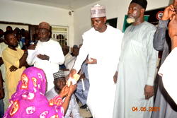 Borno Rep member, Satomi empowers 250 youths, women with N25m cash, as 1000 others gets food items