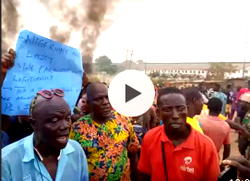 VIDEO: Protest in Lagos over tanker accidents, poor condition of roads
