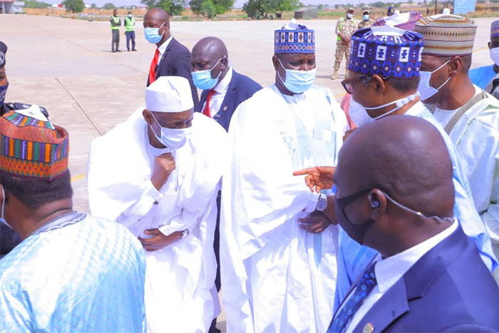 [UPDATED WITH PHOTOS] Buhari Arrives Maiduguri International Airport