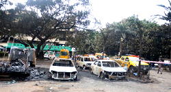 Images from midnight fire that killed 5, destroyed 25 vehicles