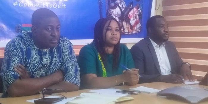 Executive Director, Akinbode Oluwafemi; Joy OLuchi, both of Corporate Accountability and Public Participation, CAPPA; Dr. Francis Fagbule, a dentist with University College Hospital