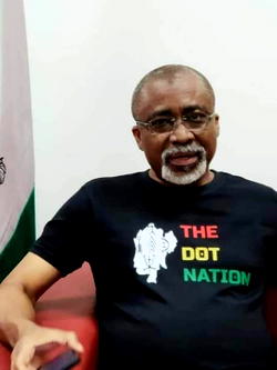 Senate Minority Leader, Abaribe rocks “The Dot Nation ” T-Shirt