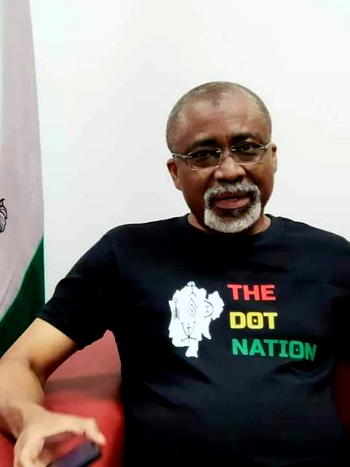 Senate Minority Leader, Abaribe rocks “The Dot Nation ” T-Shirt