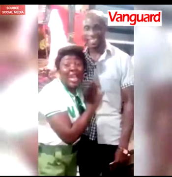 VIDEO: Corper pays respect to her elder brother after service