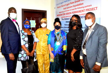 Rotary Club of Lagos Palm Grove Estate donates medical equipment for cataract surgery