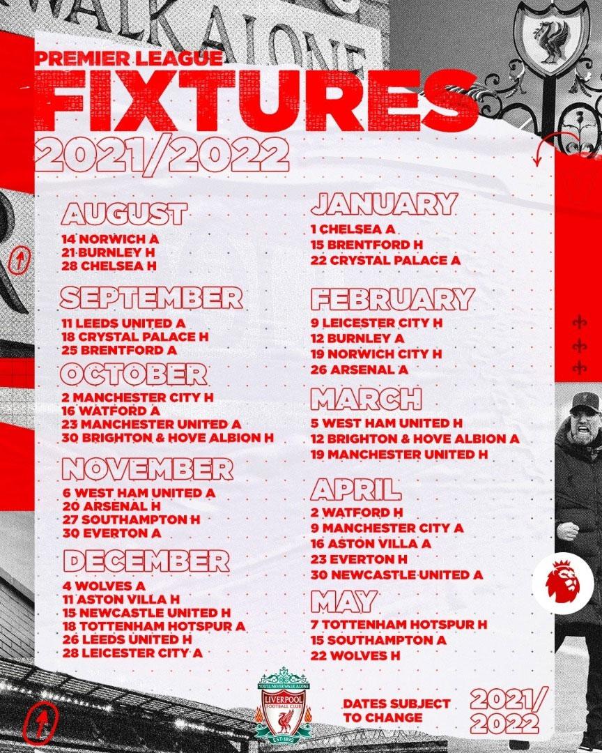 League 2022 champions fixtures Here are