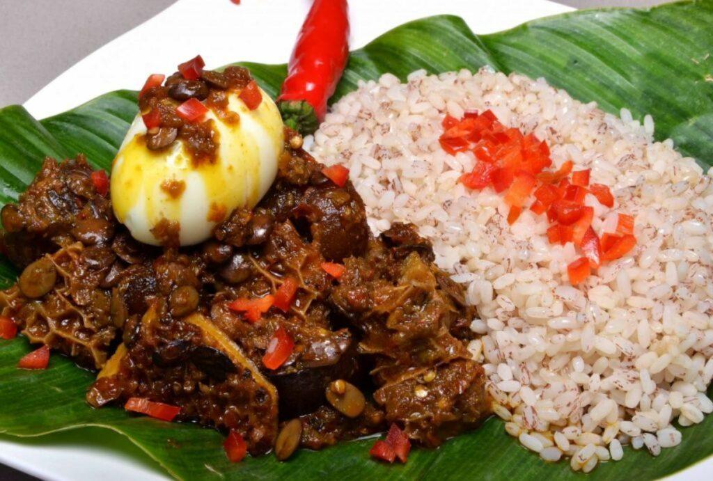 Ofada rice Ofada rice, unripe plantain, Oha soup, other African food that aid weight loss