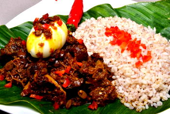 Ofada rice, unripe plantain, Oha soup, other African food that aid weight loss