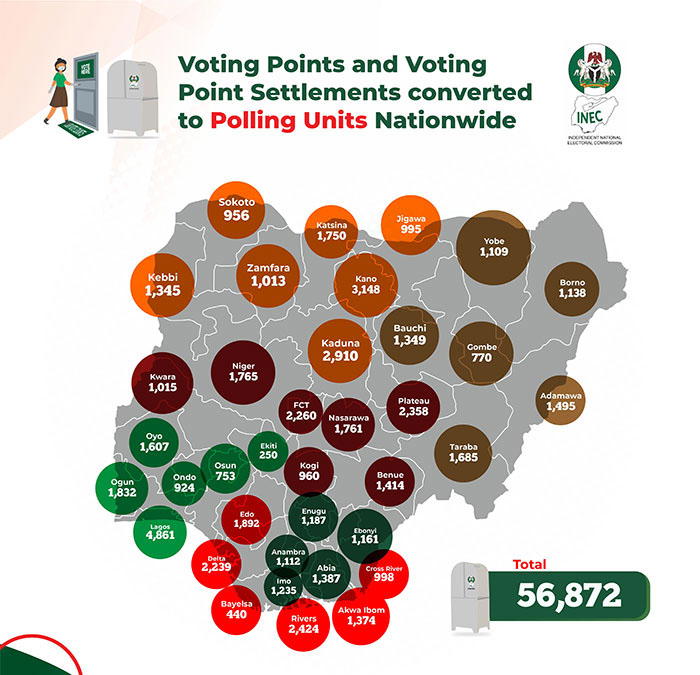 National Distribution Of Polling Units In Pictures Vanguard News