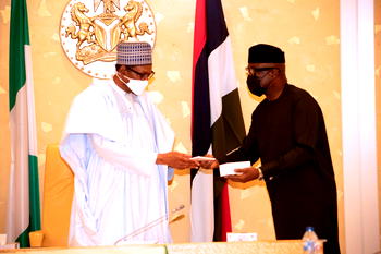 Buhari receives 1st Made in Nigeria cell phone