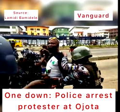 VIDEO: Police arrest protester at Ojota