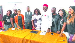 Nollywood actors Kanayo O. Kanayo, Lolo1 bag GText Homes ambassadorship