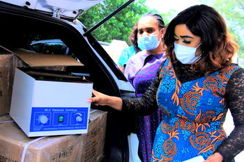 FHI360 starts new EPIC project in CRS, supports over 30 health facilities with electronic centrifuge and generator sets”