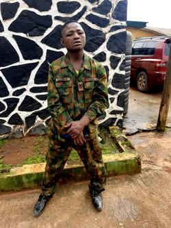 Hoodlum nabbed in Ogun state for impersonating Military personnel