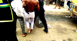 VIDEO: Man caught in the act of stealing, arrested at Oshodi