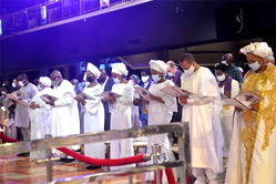 PHOTOS: Sanwo-Olu, Okowa, Akeredolu, Patience Jonathan, others pay homage as TB Joshua is laid to rest
