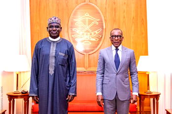 Pictures: Benin Republic President, Patrice Talon, receives Buratai