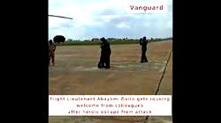 VIDEO: Flight Lieutenant Abayomi Dairo gets rousing welcome from colleagues after heroic escape from attack