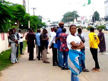 Photo News: Nnamdi Kanu’s supporters in shock over today’s trial