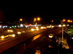 NO STREET LIGHT: Commuters scamper for safety as armed men attack stadium