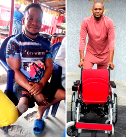 Chima Anyaso empowers physically challenged man joyfully dancing in church in viral video