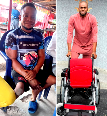 Chima Anyaso empowers physically challenged man joyfully dancing in church in viral video