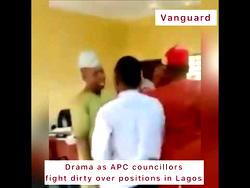 VIDEO: Drama as APC councillors fight dirty over positions in Lagos