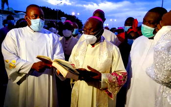 Cardinal Onaiyekan, Catholic Bishops visit Enugu State Government House