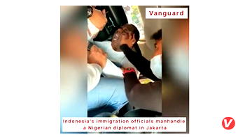 VIDEO: ‘I can’t breathe’, Nigerian diplomat cries out following assault by Indonesia’s immigration officials
