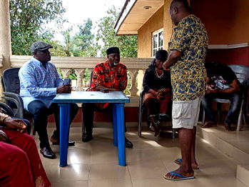 George Moghalu visits late Cosmas Eze’s family, slain APC Chieftain, killed by unknown gunmen in Oba