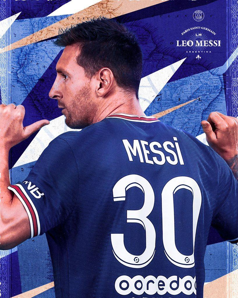 PSG unveil Lionel Messi as he opts for jersey number 30