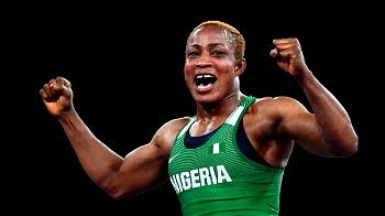 Team Nigeria celebrate as Oborodudu opens medal gate