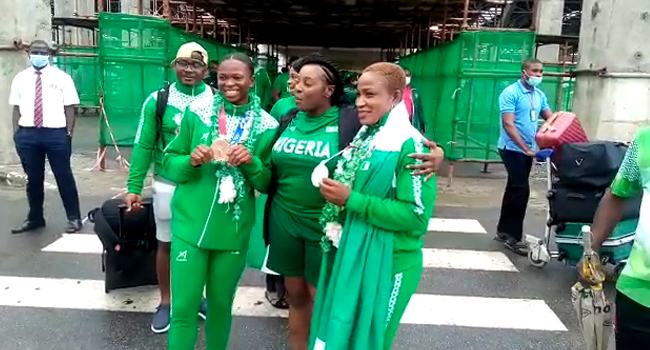 Tokyo 2020: Oborududu, Brume lead Team Nigeria back to rousing welcome