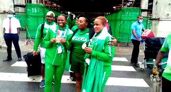 Tokyo 2020: Oborududu, Brume lead Team Nigeria back to rousing welcome