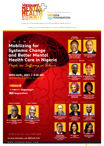 WATCH LIVE: Maiden edition of Vanguard Mental Health Summit
