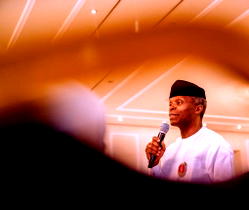 Osinbajo visits Olu of Warri, Ovie of Uvwie