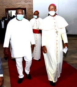 Cardinal, Catholic Bishops laud Ugwuanyi’s good relationship with the Church, Enugu residents