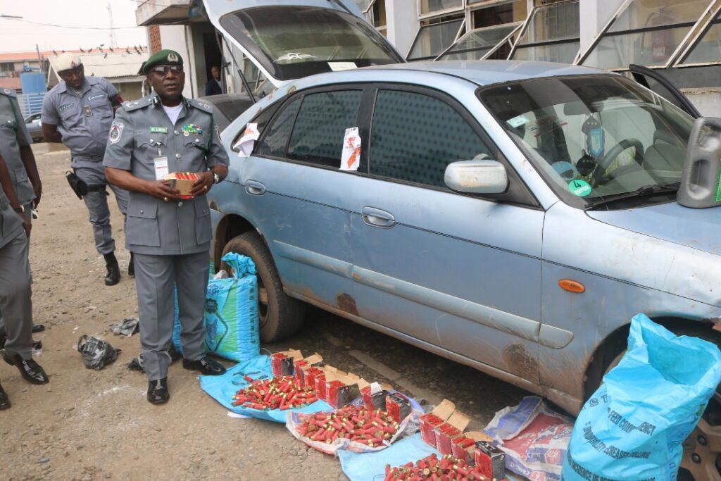 Customs intercept live cartridges concealed in cassava flour