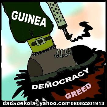 Cartoon: Guinea, Democracy, Greed