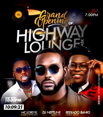 Ricardo Banks, DJ Neptune storm Abraka for Highway Lounge opening