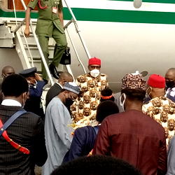 BREAKING: President Buhari lands in Imo Airport
